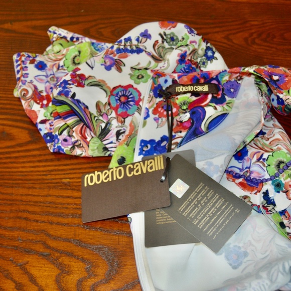 🆕🏷️ Roberto Cavalli Sleeveless Punto Stoffa Sheath Dress, White/Multi - Picture 7 of 16